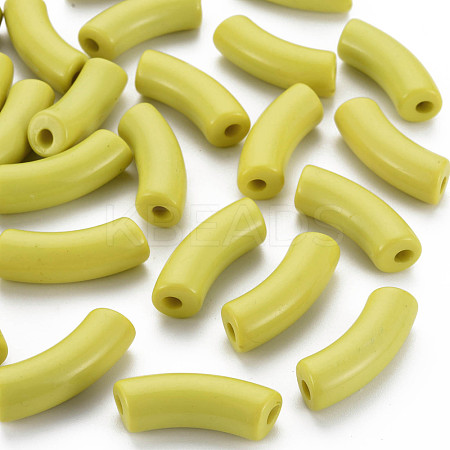 Opaque Acrylic Beads MACR-S372-001B-13-0648-1