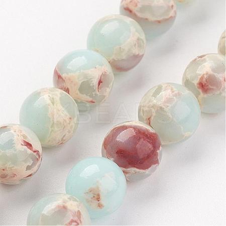 Synthetic Shoushan Stone Beads Strands G-N0311-01C-6mm-1