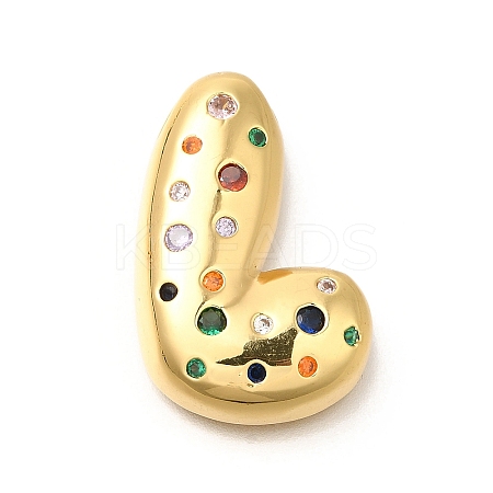 Brass Cubic Zirconia Pendants KK-M295-13G-L-1