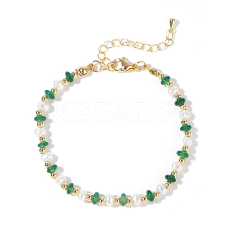 Glass and Plastic Imitation Pearl Beaded Bracelets for Women EE0386-1