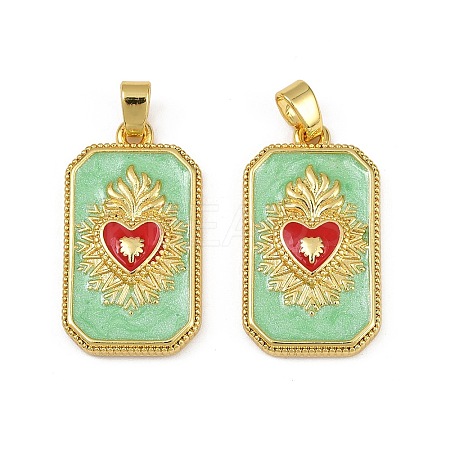 Brass Enamel Pendants KK-L190-008G-02-1