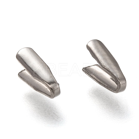 Tarnish Resistant 304 Stainless Steel Folding Crimp Ends LS-X-STAS-G122-09P-A04-1