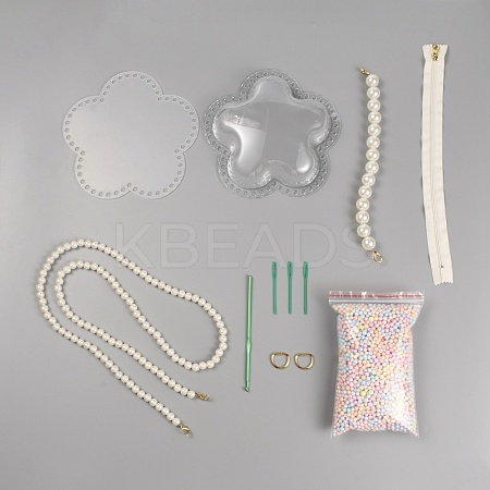 DIY Flower-shaped Purse Making Kit DIY-WH0019-41-1