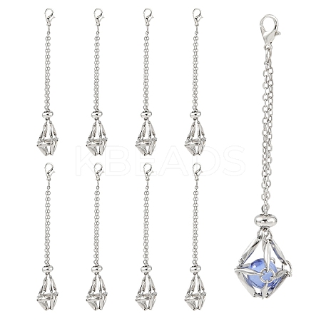 10Pcs 304 Stainless Steel Macrame Pouch Pendant Decorations HJEW-YW00109-1