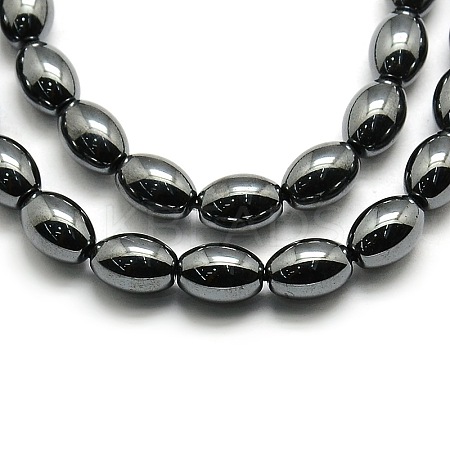 Non-magnetic Synthetic Hematite Oval Beads Strands G-F161-32C-1