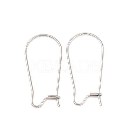 Non-Tarnish 316 Surgical Stainless Steel Hoop Earrings Findings Kidney Ear Wires X-STAS-E009-5-1