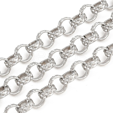 304 Stainless Steel Textured Rolo Chains CHS-C022-05P-1