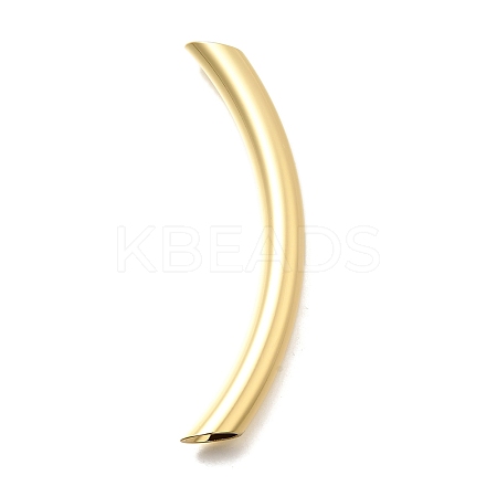 Brass Curved Tube Beads KK-S508-45G-1