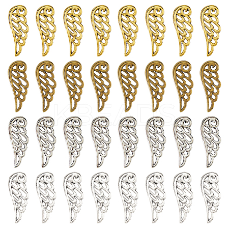 80Pcs 4 Colors Tibetan Style Alloy Pendants TIBEP-DC0001-37-1