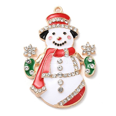 Christmas Zinc Alloy Rhinestone Pendnats LS-PALLOY-K008-02D-KCG-1