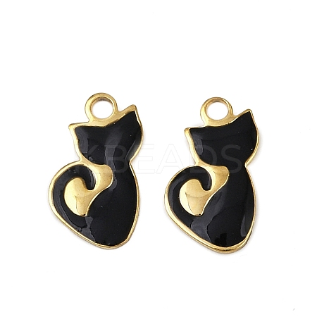 304 Stainless Steel Enamel Charms STAS-L290-37A-G-1