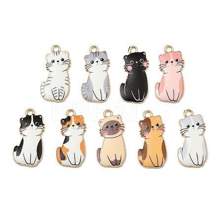 Alloy Enamel Pendants FIND-I064-03G-01-1