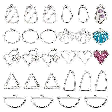  36Pcs 9 Style Alloy Pendants FIND-TA0003-49-1