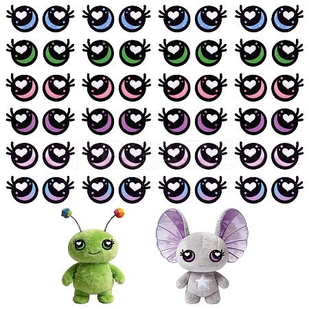 180 Pairs 6 Styles Felt Craft Doll Eye DIY-NB0016-21-1