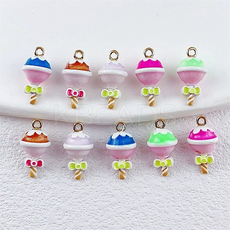 Alloy Enamel Pendants FIND-G101-07G-1