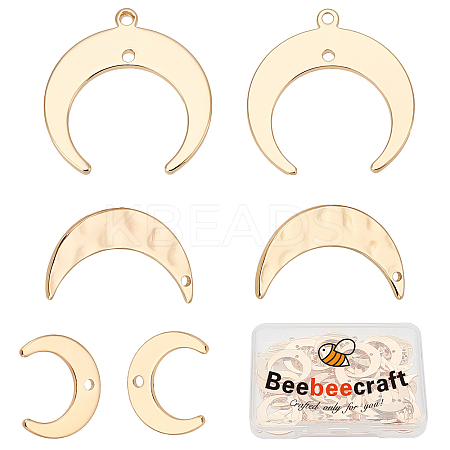 60Pcs 3 Style Brass Pendants KK-BBC0001-32-1