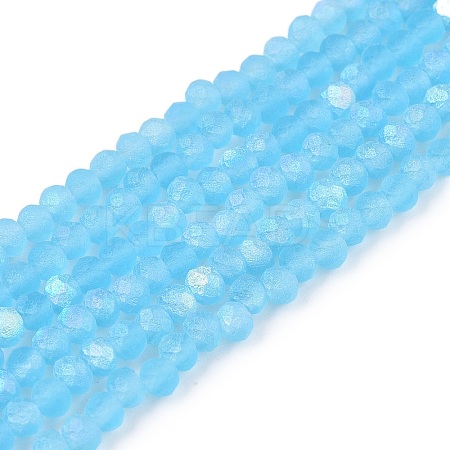 Transparent Glass Beads Strands EGLA-A044-T2mm-MB08-1