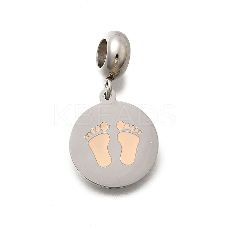 Jewelry 304 Stainless Steel European Dangle Charms OPDL-L013-40B-1