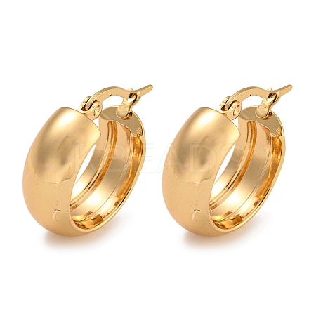 Ion Plating(IP) 202 Stainless Steel Hoop Earrings EJEW-H003-38G-05-1