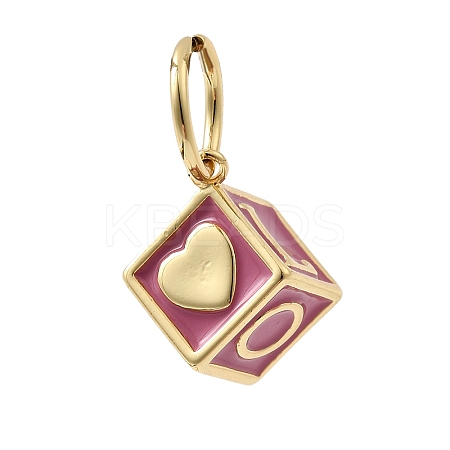 Brass Enamel Pendants KK-P338-43G-03-1