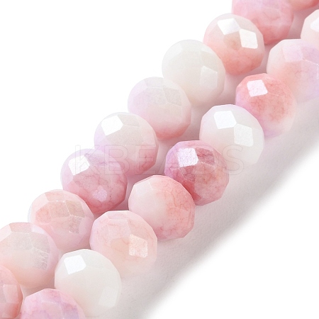 Electroplate Glass Beads Strands LAMP-S068-02E-1