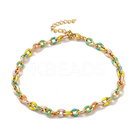 304 Stainless Steel Anklet LS-AJEW-B026-04G-1