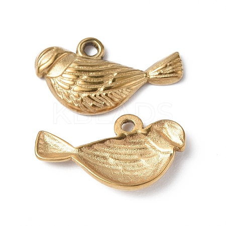 Ion Plating(IP) 304 Stainless Steel Charms STAS-C066-01G-1
