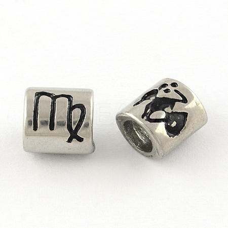 Tarnish Resistant Smooth Surface 304 Stainless Steel European Bead STAS-R079-A08-1