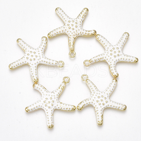 Spray Painted Alloy Pendants PALLOY-T065-24D-1