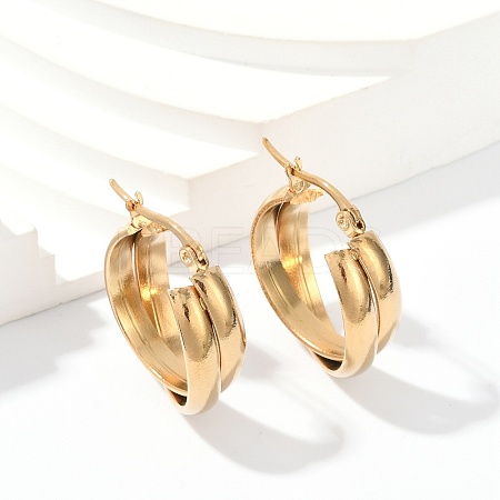 201 Stainless Steel Hoop Earrings LS-EJEW-Q026-20G-1