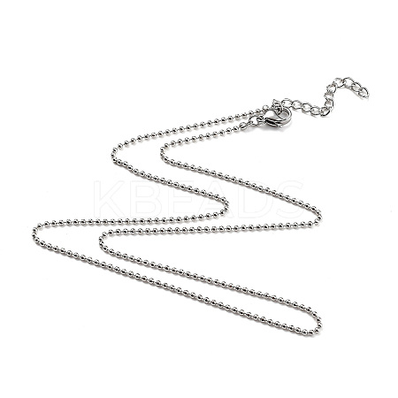 Non-Tarnish 304 Stainless Steel Ball Chain Necklaces LS-X-NJEW-JN02912-02-1