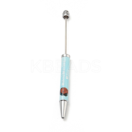 Word Be Bold Be Brave Printed Plastic Ball-Point Pen LS-AJEW-C038-01C-1