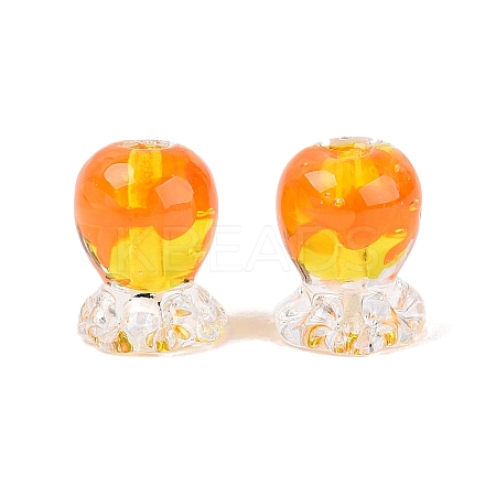Inner Flower Handmade Lampwork Beads LAMP-Q039-13B-1