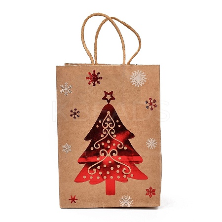 Christmas Theme Hot Stamping Rectangle Paper Bags CARB-F011-02A-1