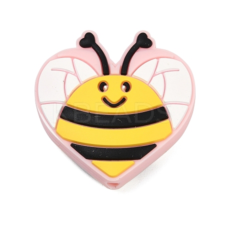 Bees Silicone Beads SIL-V002-07A-1
