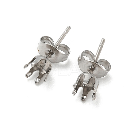 316 Surgical Stainless Steel Stud Earring Findings STAS-Z118-03P-04-1