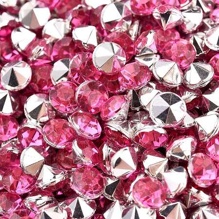 Imitation Taiwan Acrylic Rhinestone Pointed Back Cabochons GACR-A003-4.5mm-02-1