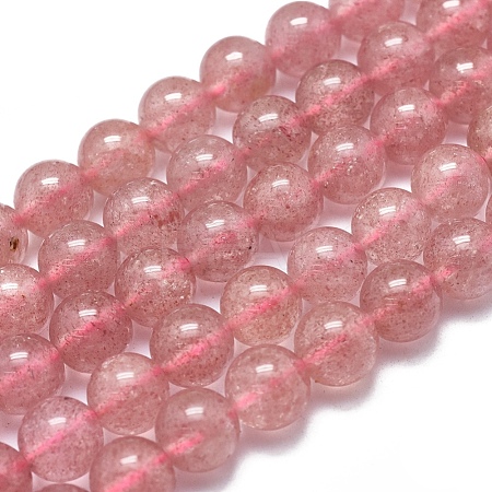 Natura Strawberry Quartz Beads Strands G-D0001-10-8mm-1