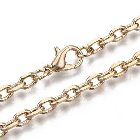 Brass Cable Chains Necklace Making MAK-N034-004A-G-1