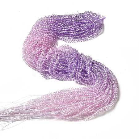 Transparent Gradient Color Glass Beads Strands X1-GLAA-H021-01B-26-1