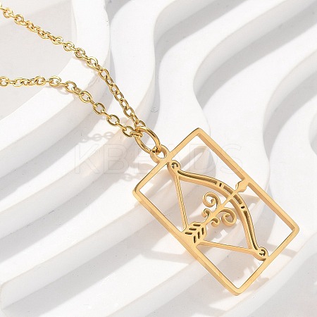 304 Stainless Steel Necklace NJEW-D330-01G-09-1