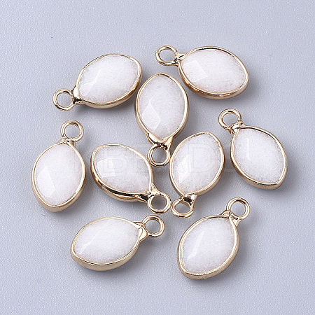 Natural White Jade Pendants G-S359-014E-1