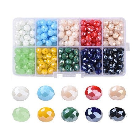 Electroplate Glass Beads EGLA-X0006-01F-8mm-1