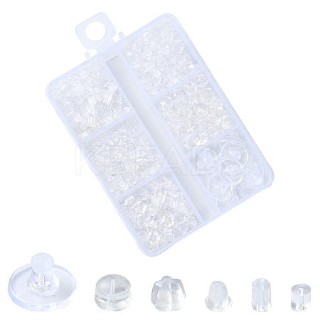 600Pcs 7 Styles Plastic Ear Nuts KY-YW0001-70-1