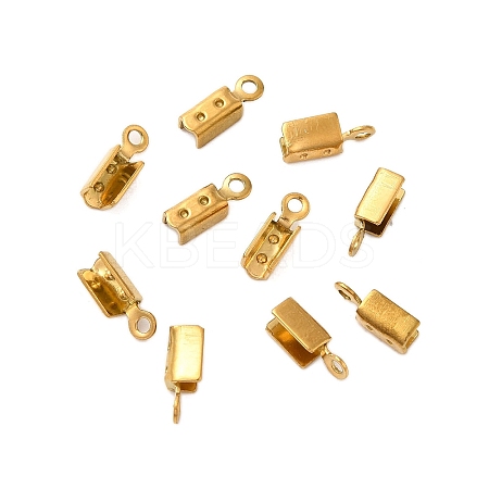 Ion Plating(IP) 304 Stainless Steel Folding Crimp Cord Ends FIND-Q118-01G-02-1