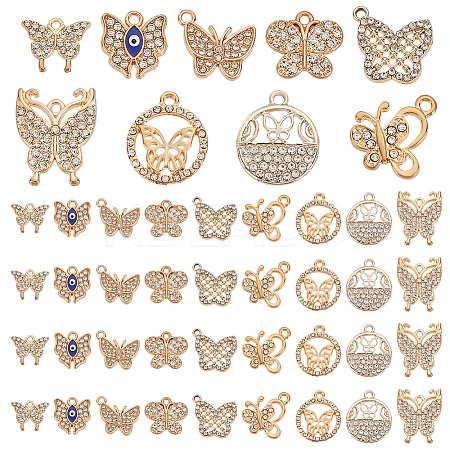 45Pcs 9 Styles Alloy Pendants ALRI-PH0001-30-1