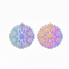 Ion Plating(IP) 201 Stainless Steel Filigree Pendants X-STAS-S108-110-2