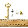 8Pcs 4 Styles Tibetan Style Alloy Skeleton Key Lock Pendants FIND-FS0002-11-5