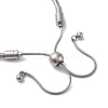 201 Stainless Steel Snake Chain Slider Bracelets for Women STAS-D301-09P-3