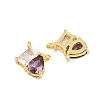 Brass Pave Cubic Zirconia Charms CU-CBA6A75-03G-08-2